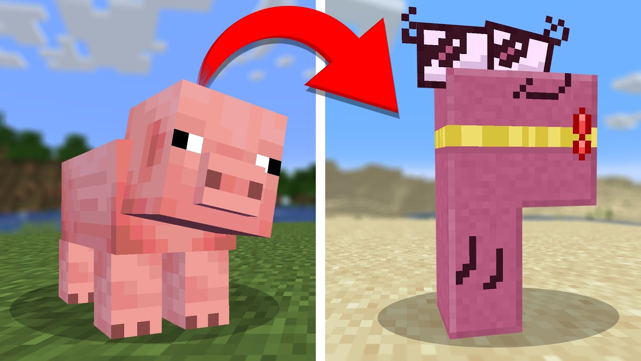 Я переделал каждого моба в Alphabet Lore в Minecraft.