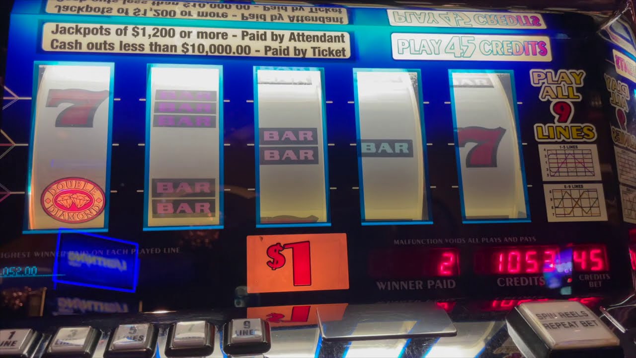 Double Diamond 9 Line - $45/Spin - Old School High Limit Slot Play