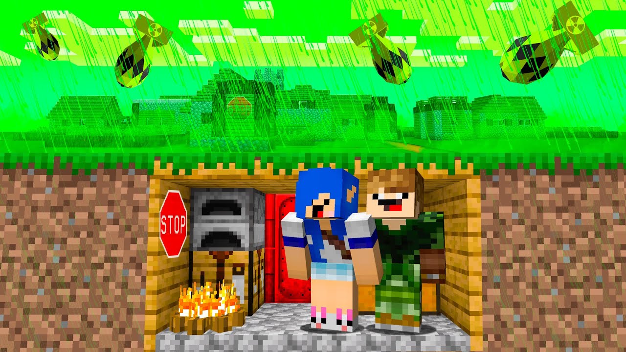 Eu e Meu MELHOR AMIGO sobrevivemos a CHUVA &Aacute;CIDA no MINECRAFT!
