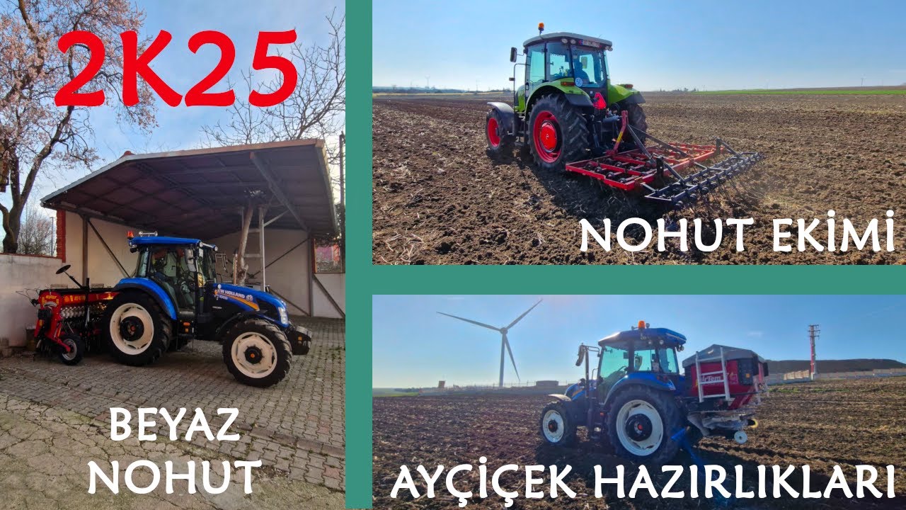 2025 NOHUT EKİMİ - AYÇİÇEK HAZIRLIKLARI (GÜBRE, İLAÇ, EKİM, TAPAN, SÜRÜM) VLOG...!!!