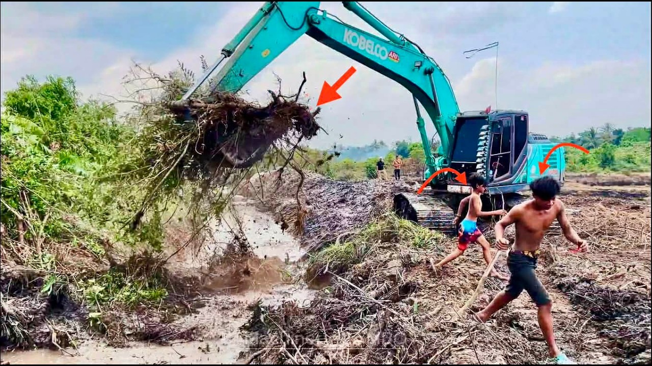 Happy again, today I'm going to catch fish at the Excavator work site #kobelcosk200