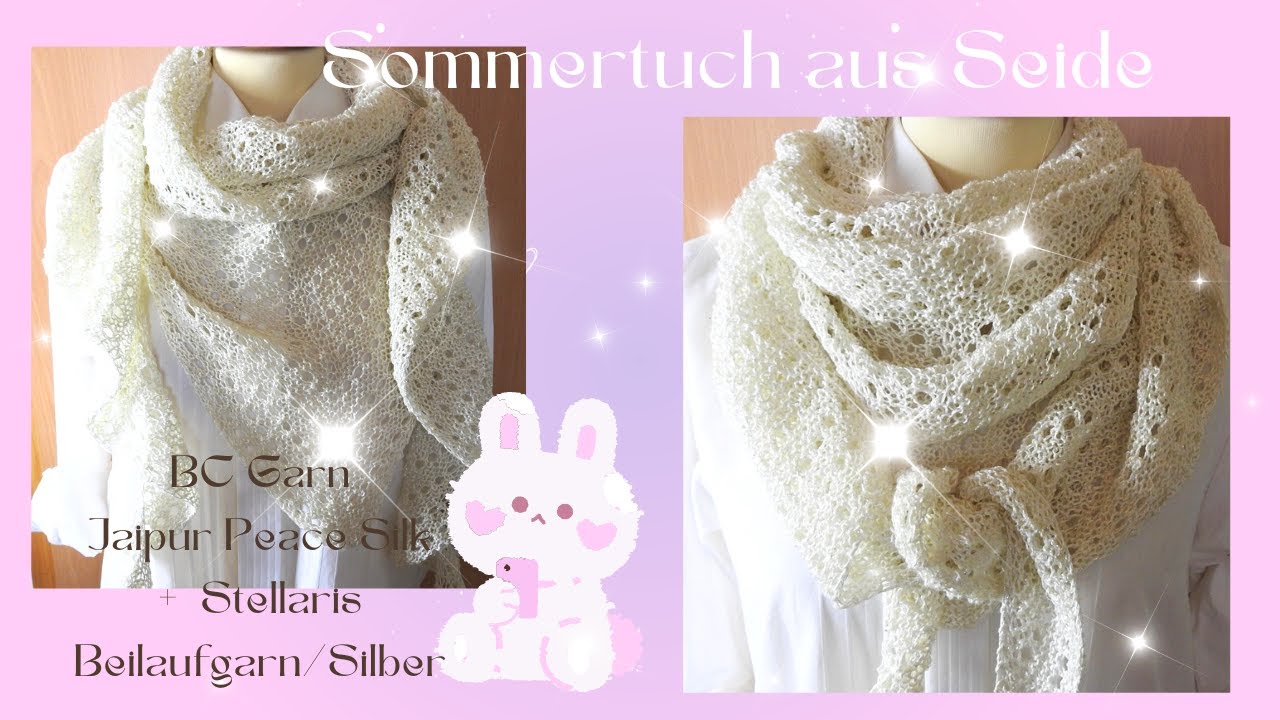 Sommertuch aus Jaipur Seide + Silber Beilaufgarn 560m