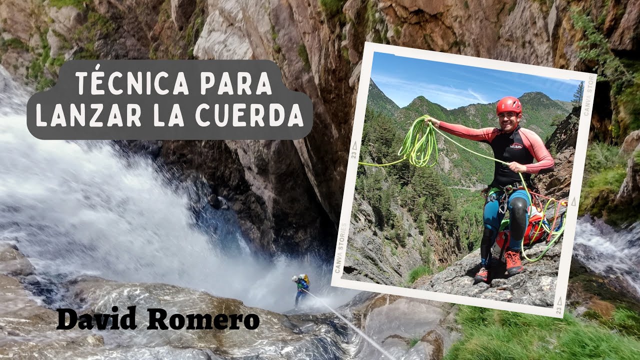 Técnica para lanzar la cuerda en barrancos