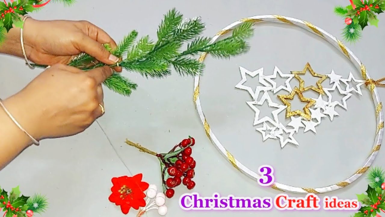3 Economical Christmas Decoration idea with Simple material |DIY Affordable Christmas craft idea🎄100