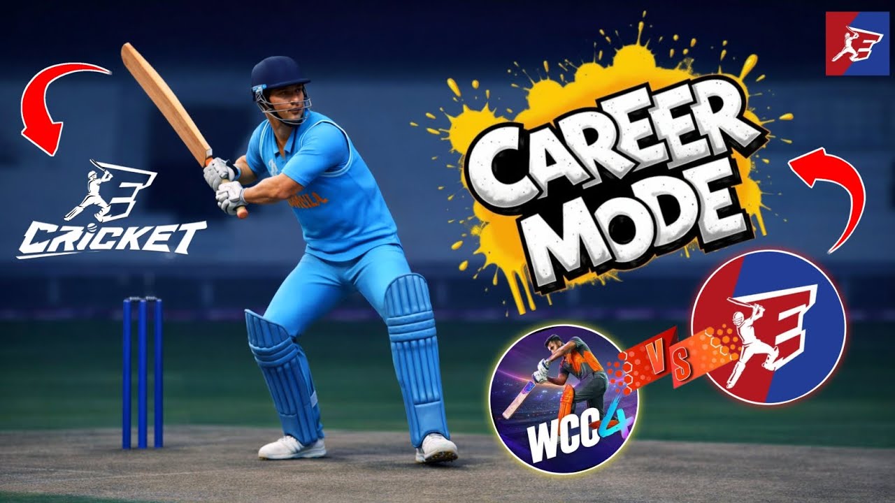 Ecricket vs Wcc4 Career Mode Comparison | ecricket new update | wcc4 new update