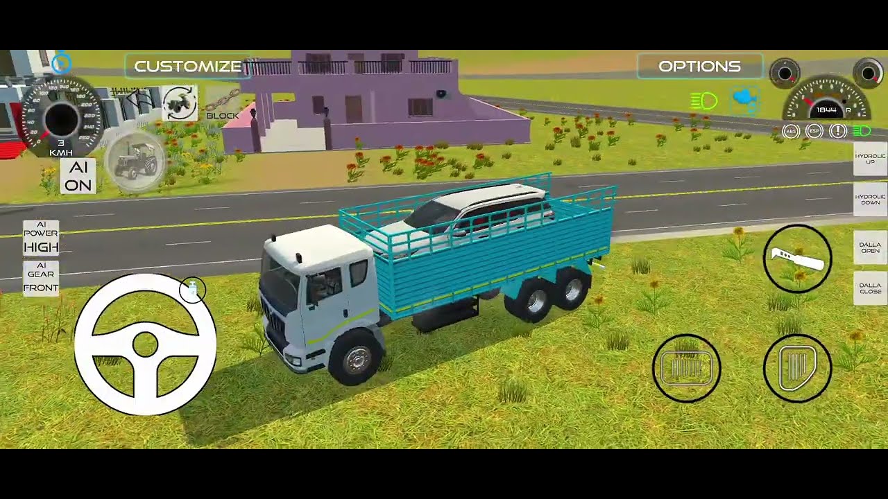 Drive Bullet and car Unloading Stone From Dumper Truck in Game💥#truck#bllet350#gaming#dumper#jcb#cat