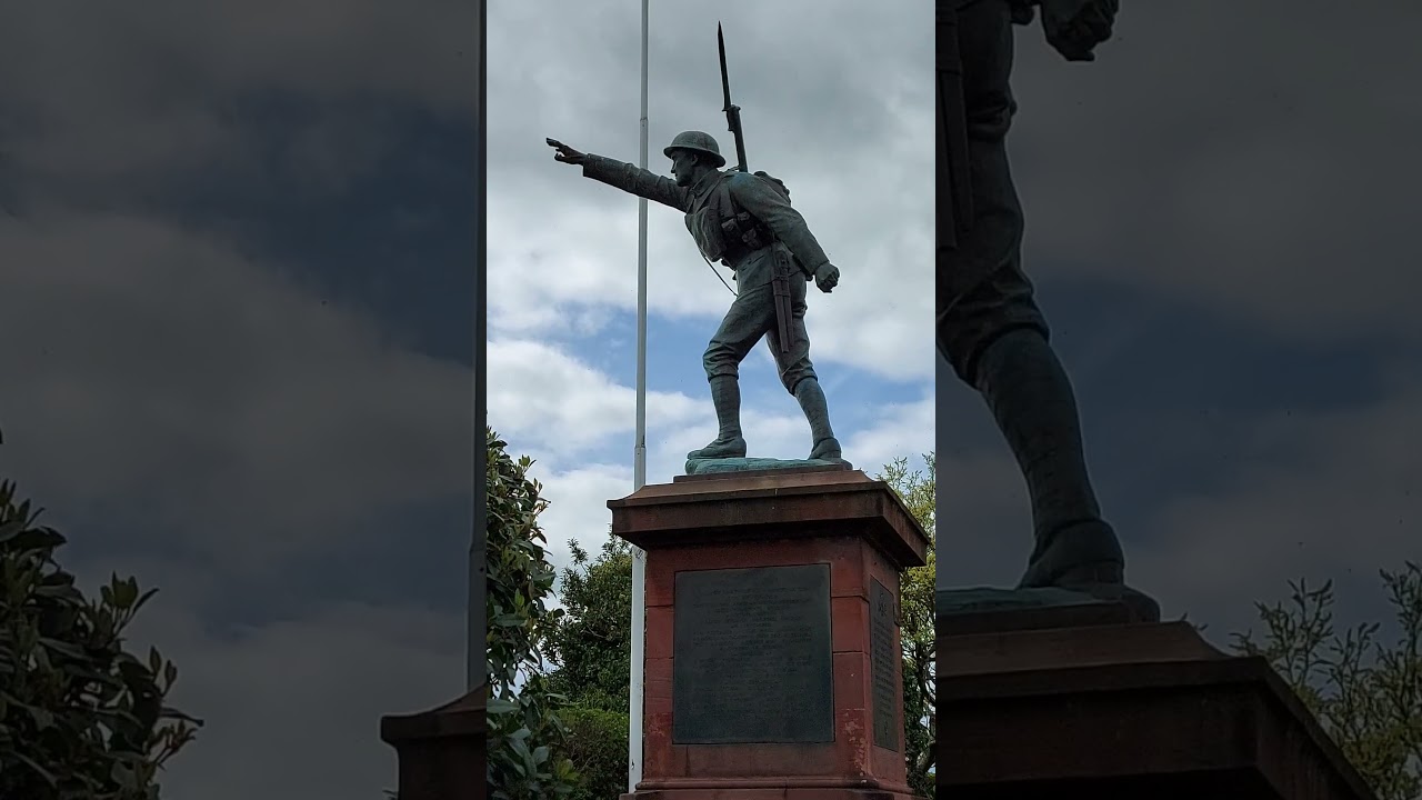 a soldier statue