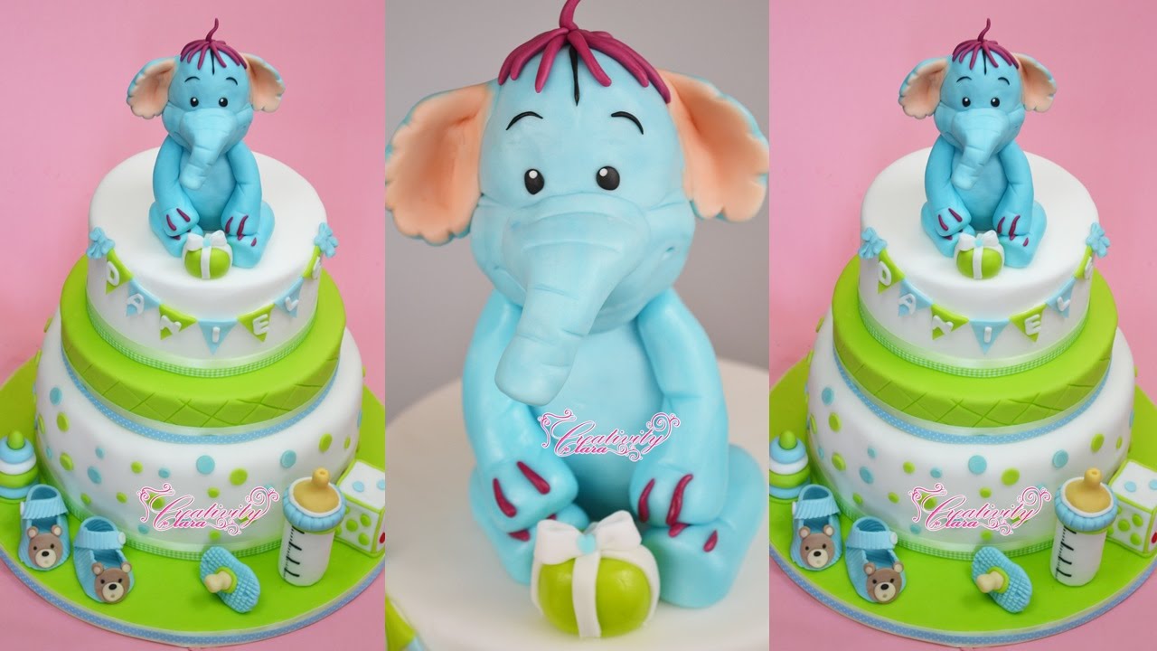 baby shower - baptism cake fondant - torta battesimo in pasta di zucchero
