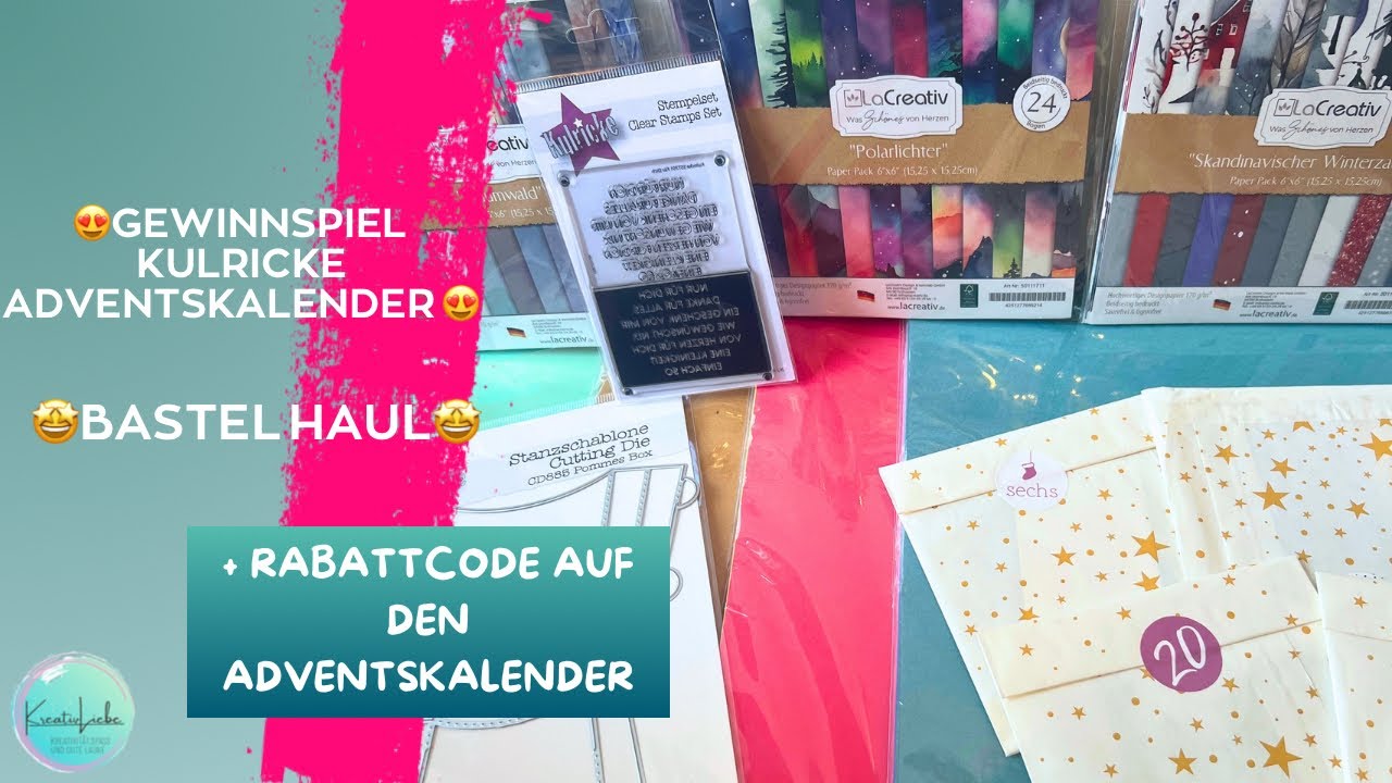 Gewinnspiel Kluricke Adventskalender 2024 🤩🤩+ Rabattcode 😍+ Bastel Haul😍
