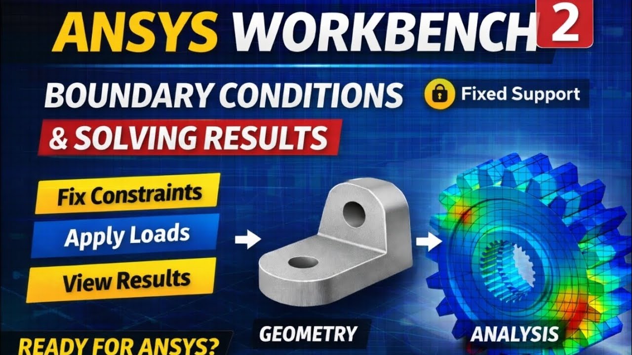 ANSYS Workbench Tutorial – Part 2 | Boundary Conditions & Solving