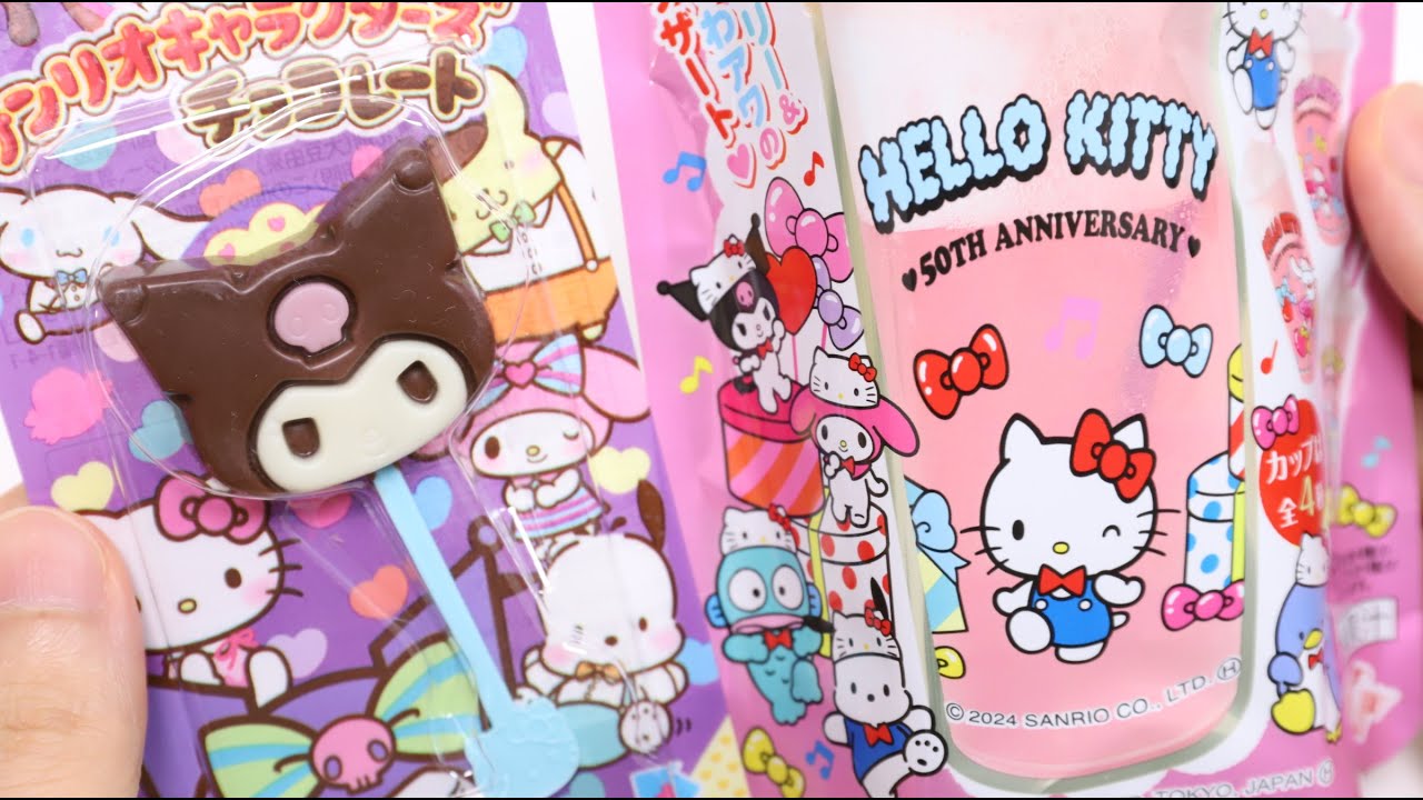 Hello Kitty SHUWARINCHU DIY Candy Jelly Drink Kit and Kuromi Lollipop Chocolate