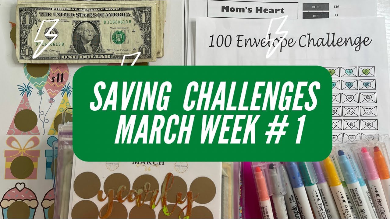 Saving Challenges 2022~March Week #1| New Saving Challenges| 100 Envelopes Challenge| Cash Stuffing