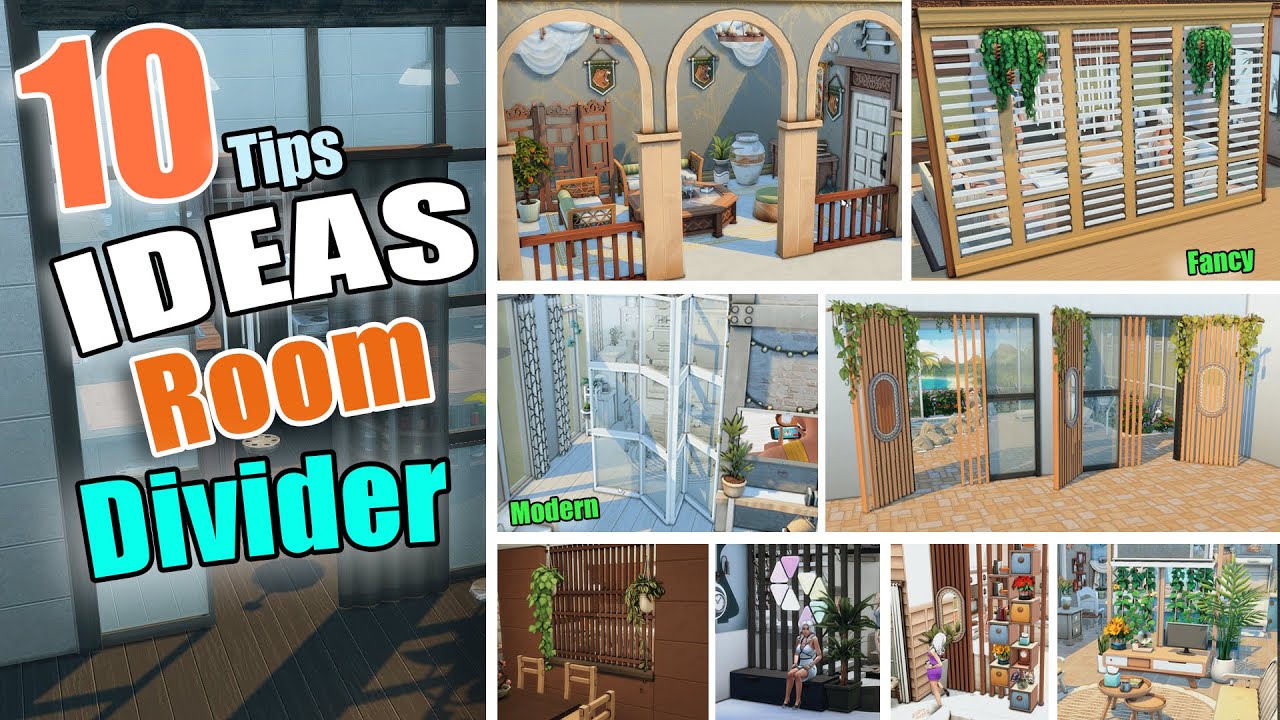 10 TIPS TRICKS BUILDING ROOM DIVIDER in Sims 4 - Sims 4 BUILDING IDEAS