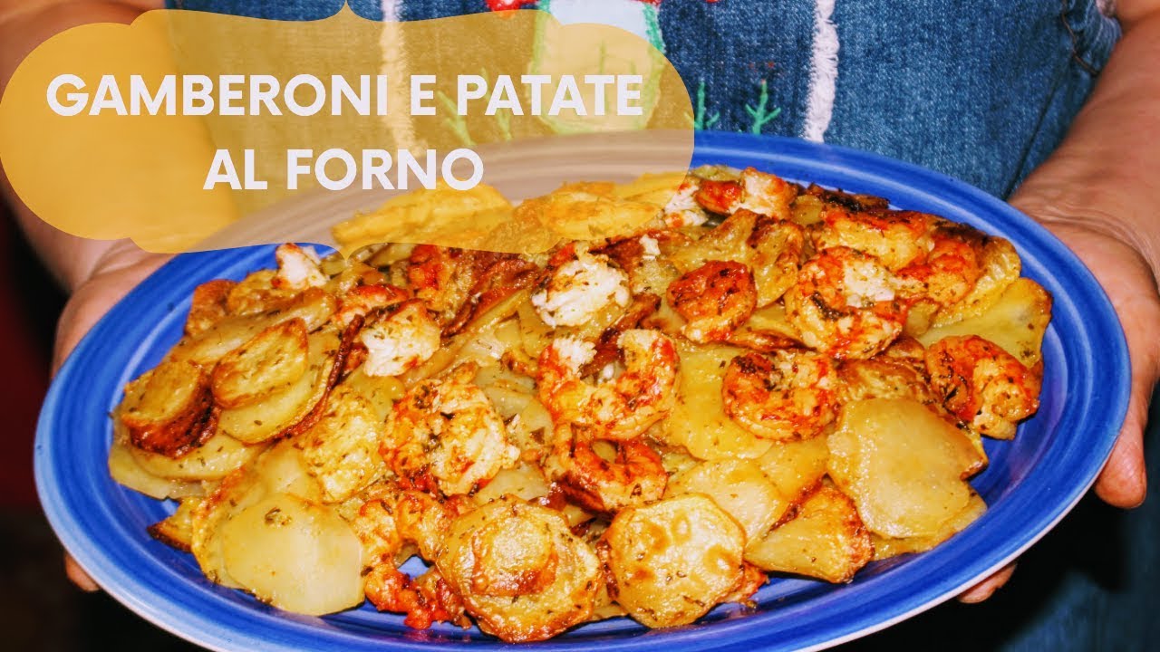 GAMBERONI E PATATE AL FORNO | RICETTA FACILE E VELOCE