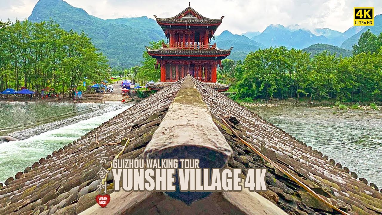 Walk in Guizhou's Yunshe Village, China's No.1 Village for Tujia People | 4K HDR | 贵州云舍村