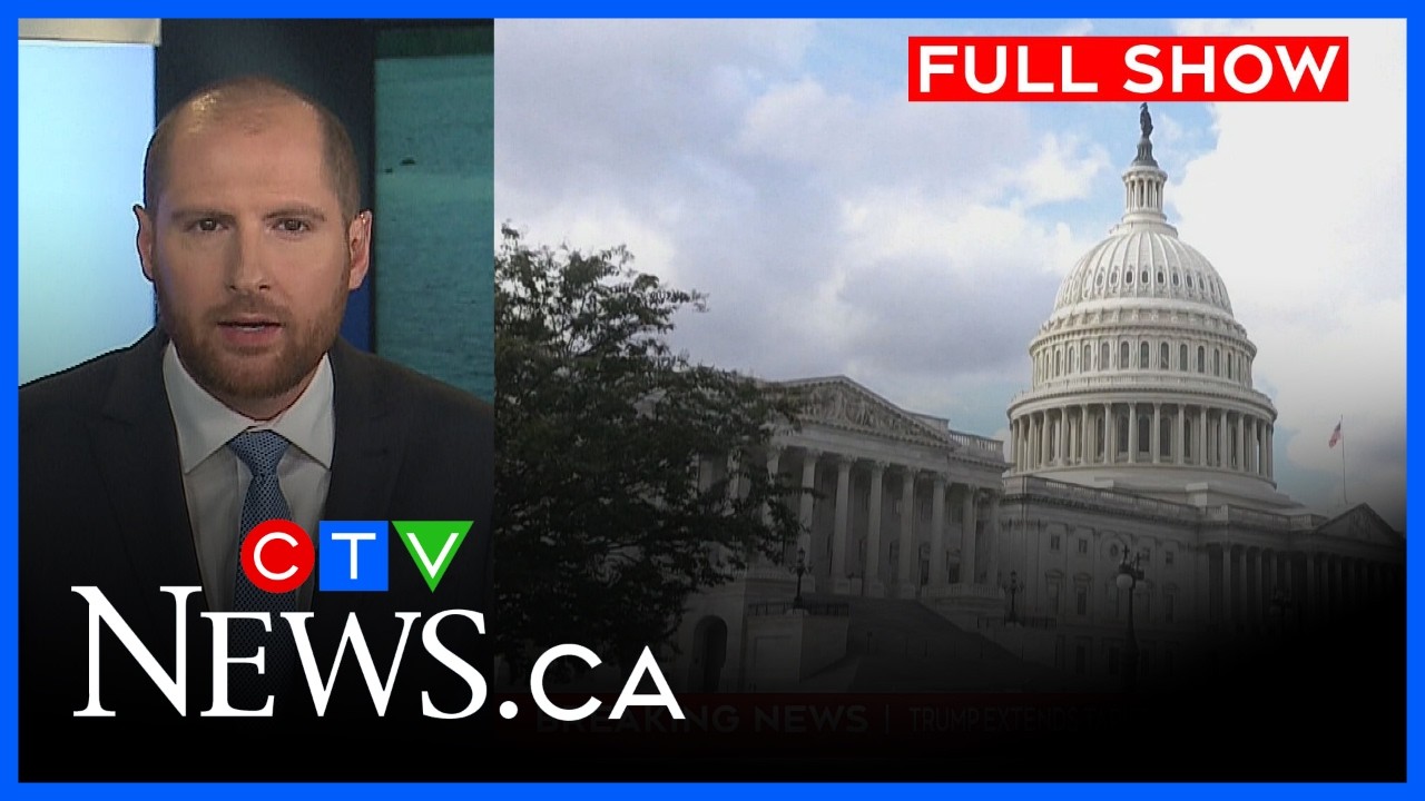 Трамп продлевает срок действия пошлин на фоне заключения сделки | CTV News London в 23:00, вт, 18...