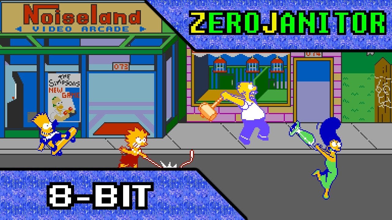 The Simpsons (Arcade) - Downtown Springfield (Stage 1) [NES 2A03]