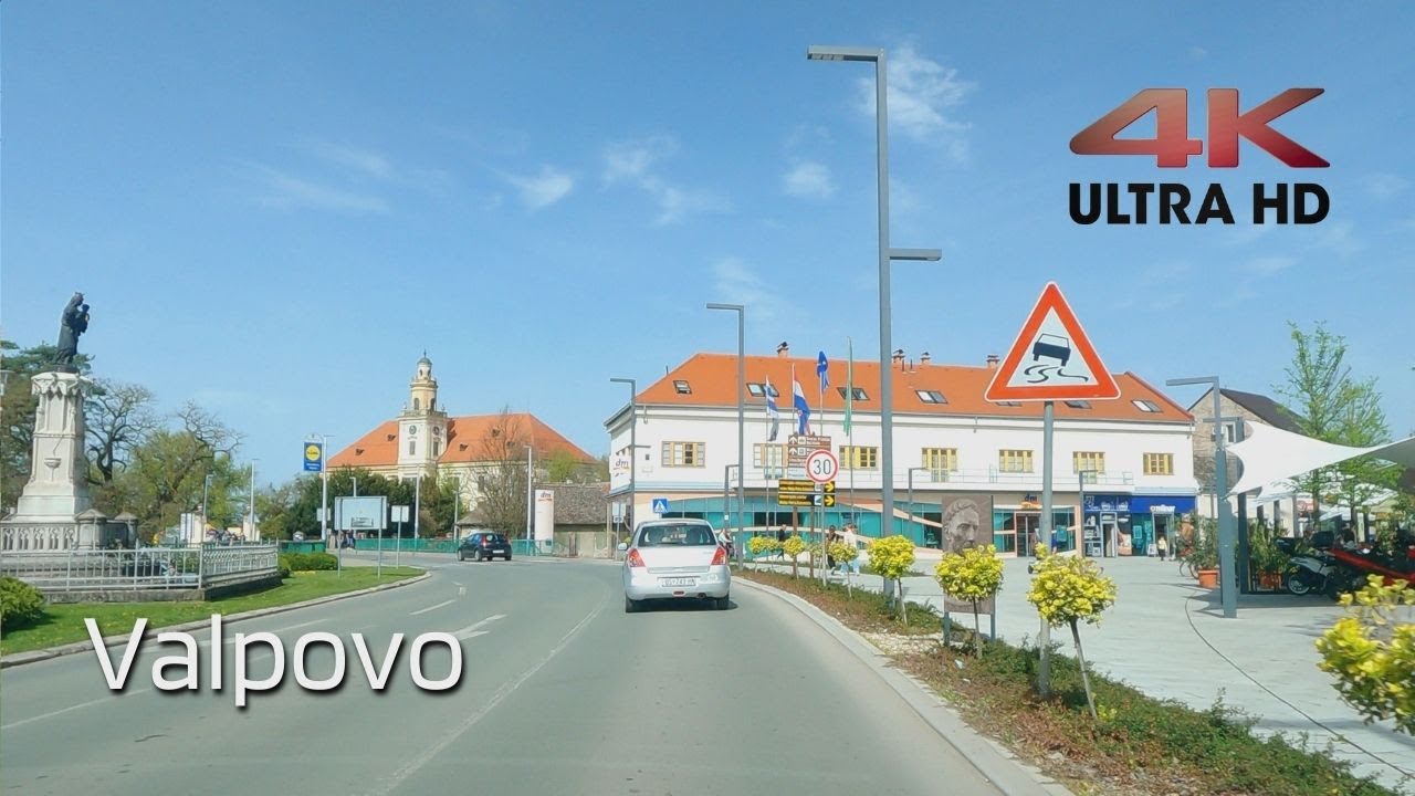 Valpovo u 4K | Vožnja kroz Slavoniju, Hrvatska (30. ožujka 2024)