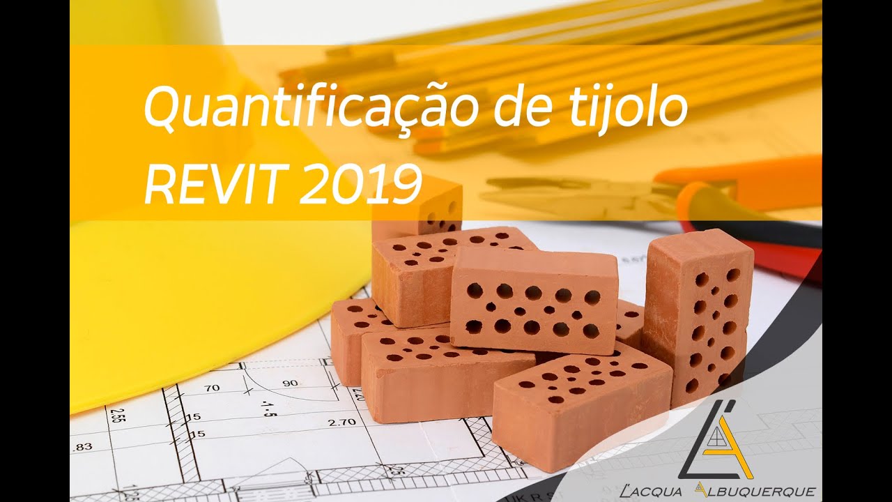 Como fazer levantamento de tijolos no REVIT - Quantificar tijolo Revit-  Revit 2019 Dicas