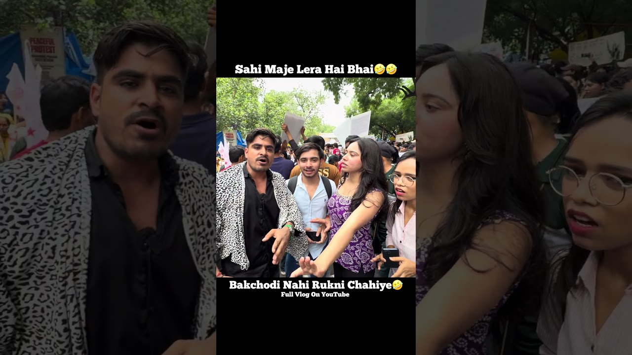Full vlog On YouTube 🤣🤣#cjp #cjpprotest #jantarmantar #funnyvideo #funnyshorts #exploremore