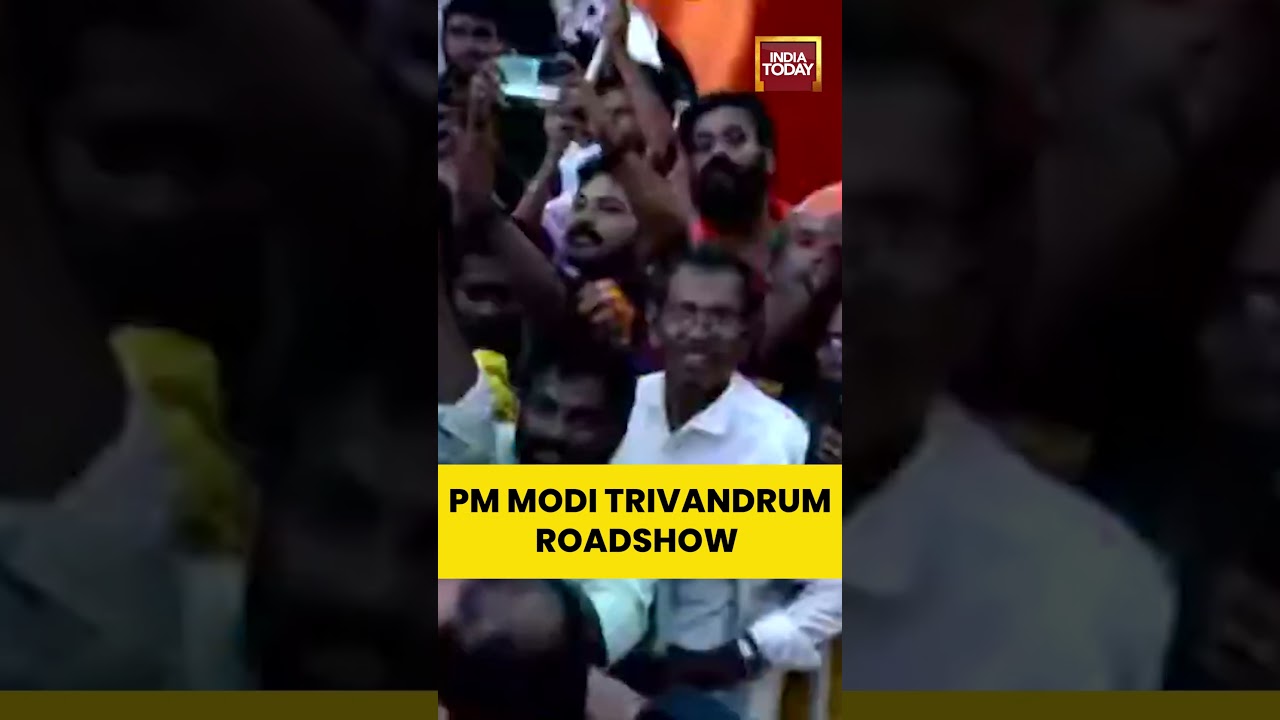 PM Narendra Modi Holds A Roadshow In Thiruvananthapuram | Keralam #keralaelections #pmmodi #bjp