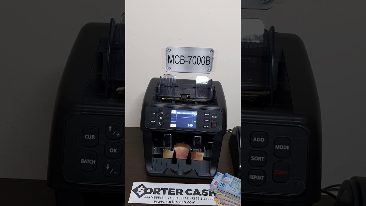 Maquina Contadora y Clasificadora de billetes MCB-7000B www.sortercash.com