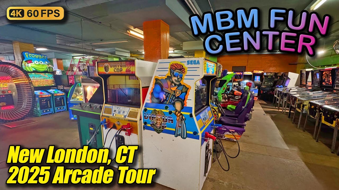 RETRO VIBES! MBM Fun Center Arcade @ Ocean Beach, June 2025 tour (New London CT) full 4K walkthrough