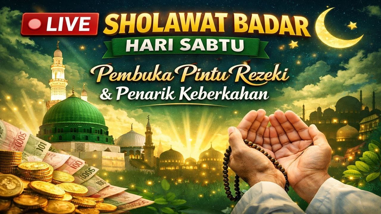 LIVE SHOLAWAT BADAR HARI SABTU 🌙 Pembuka Pintu Rezeki & Penarik Keberkahan