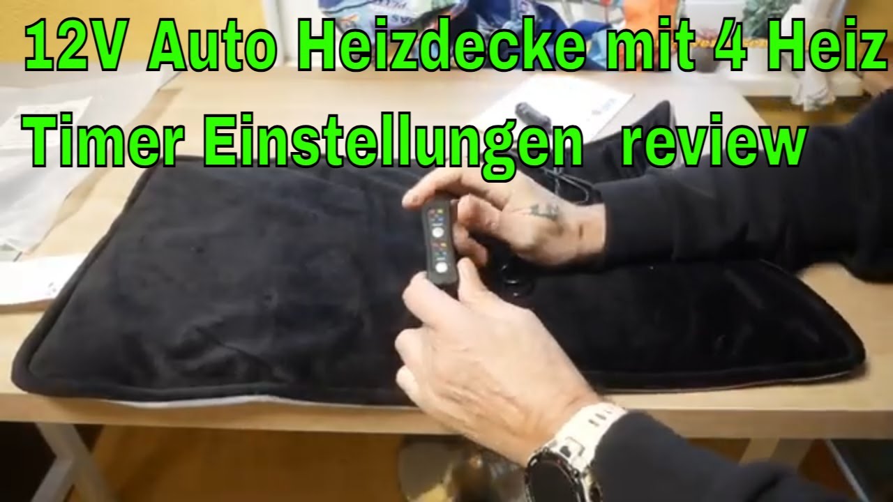 12V Auto Heizdecke mit 4 Heiz und 4 Timer Einstellungen  review