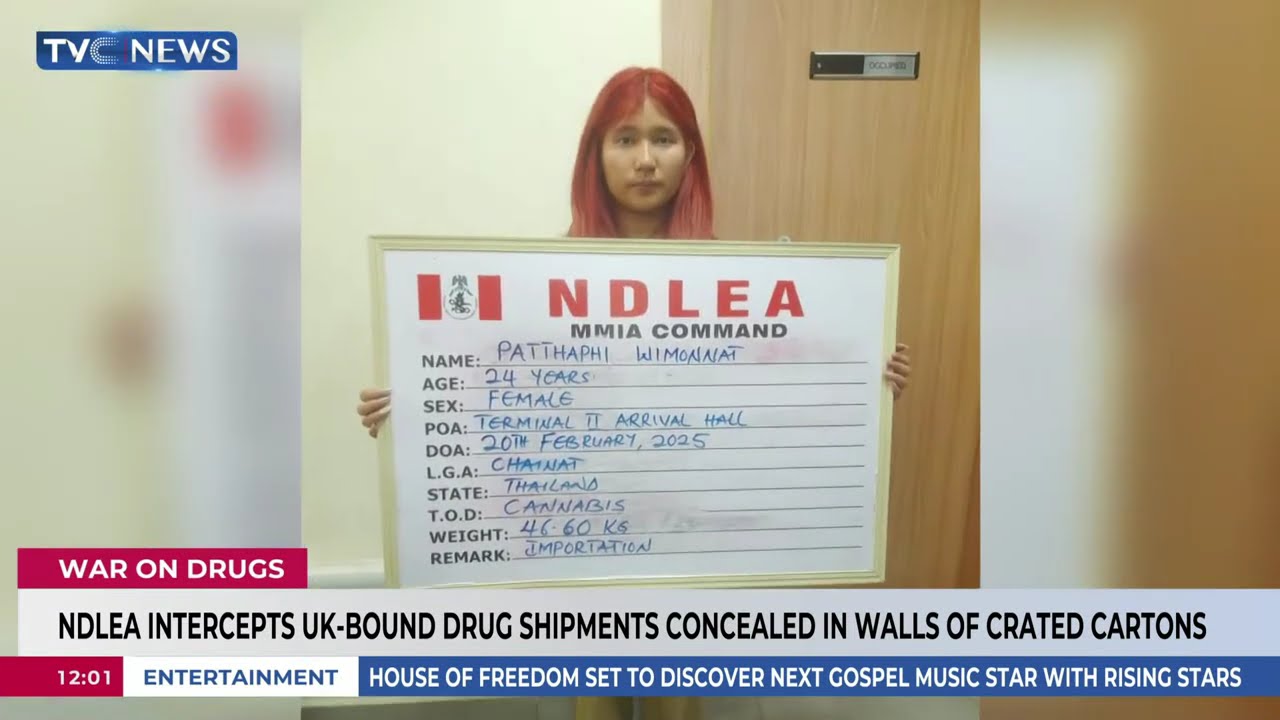 NDLEA Arrests Thai Lady At Lagos Airport With Boxes Of Illicit Drug Consignment