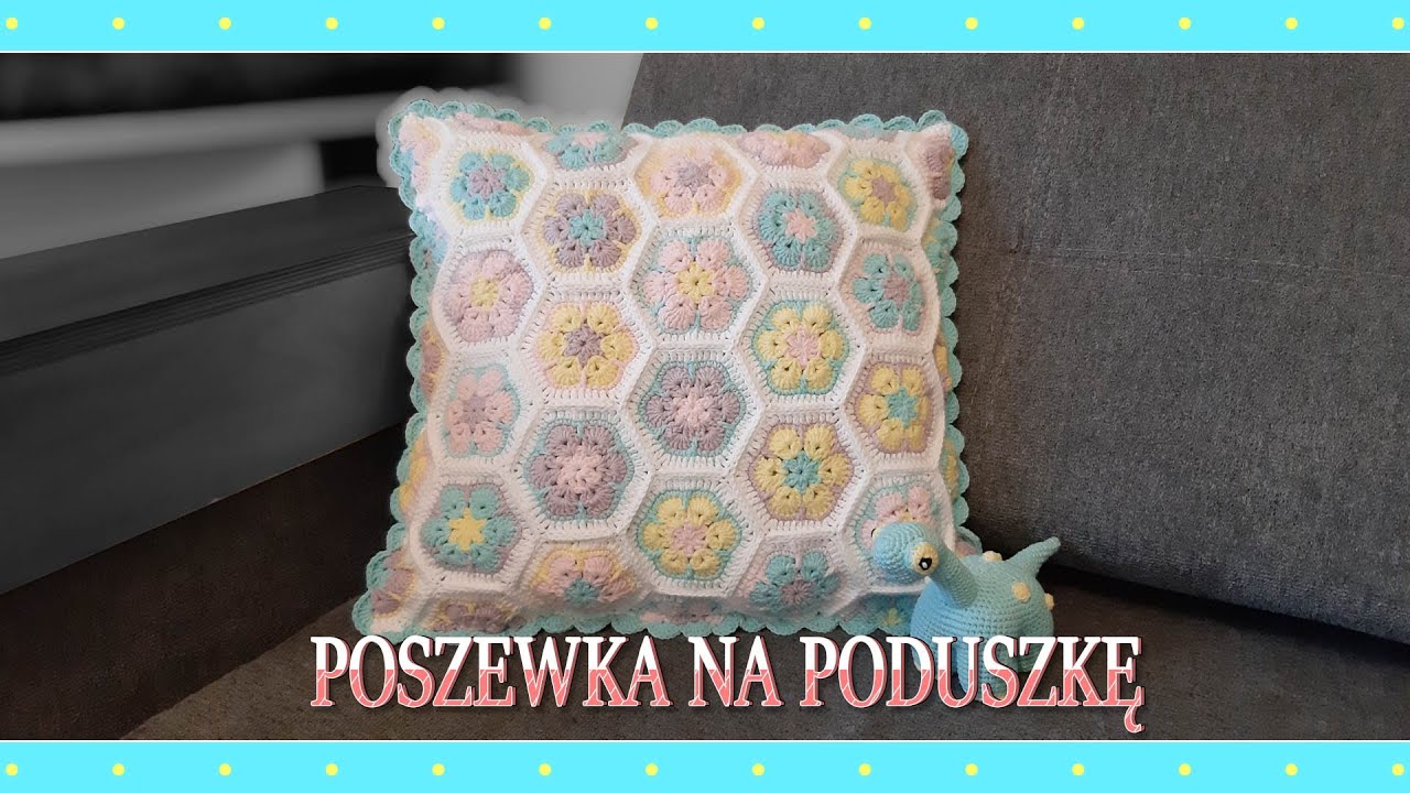 Poszewka na poduszkę na szydełku