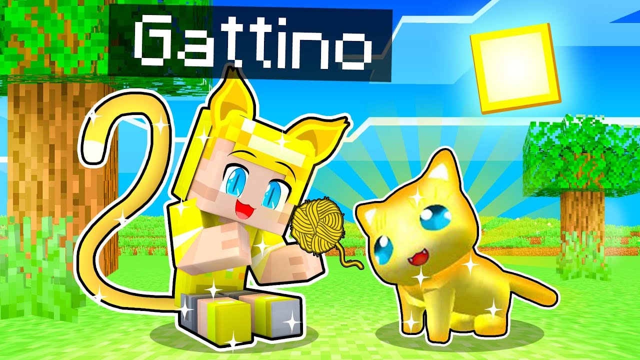 Vengo ADOTTATO Da Un BIMBO GATTINO D'ORO Su Minecraft!