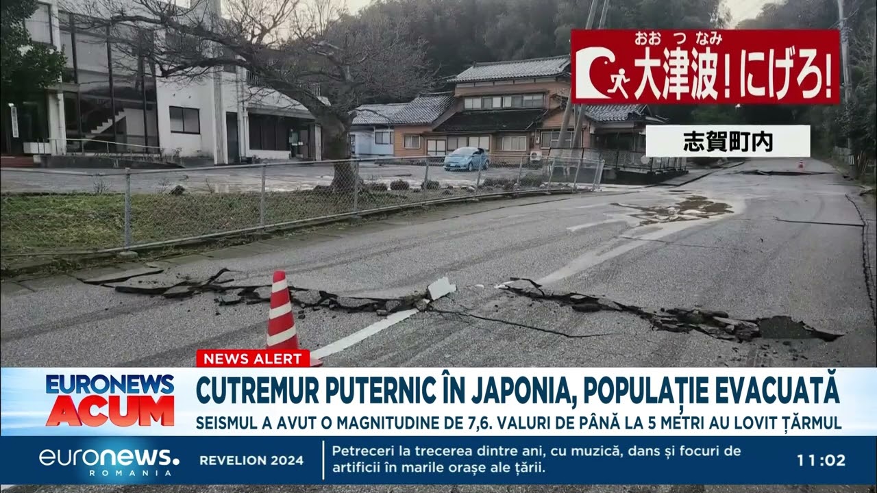 Cutremur cu magnitudinea 7,6 în Japonia. A fost emisă alertă de tsunami