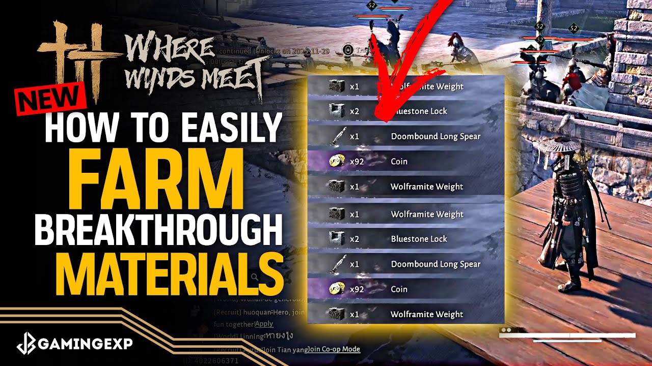 How to EASILY FARM Breakthrough Materials Guide - Where Winds Meet