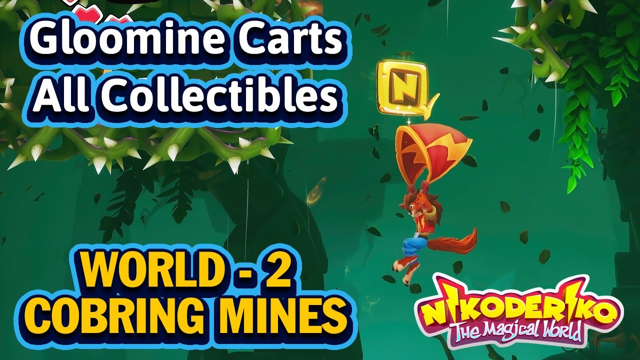Nikoderiko The Magical World Gloomine Carts All Collectibles - Cobring Mines Gameplay Walkthrough