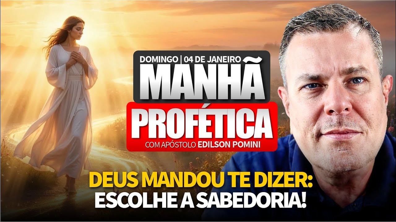 MANHÃ PROFÉTICA | 🔥 DEUS MANDOU TE DIZER: ESCOLHE A SABEDORIA - PROVÉRBIOS 10 🙌 | AP EDILSON POMINI