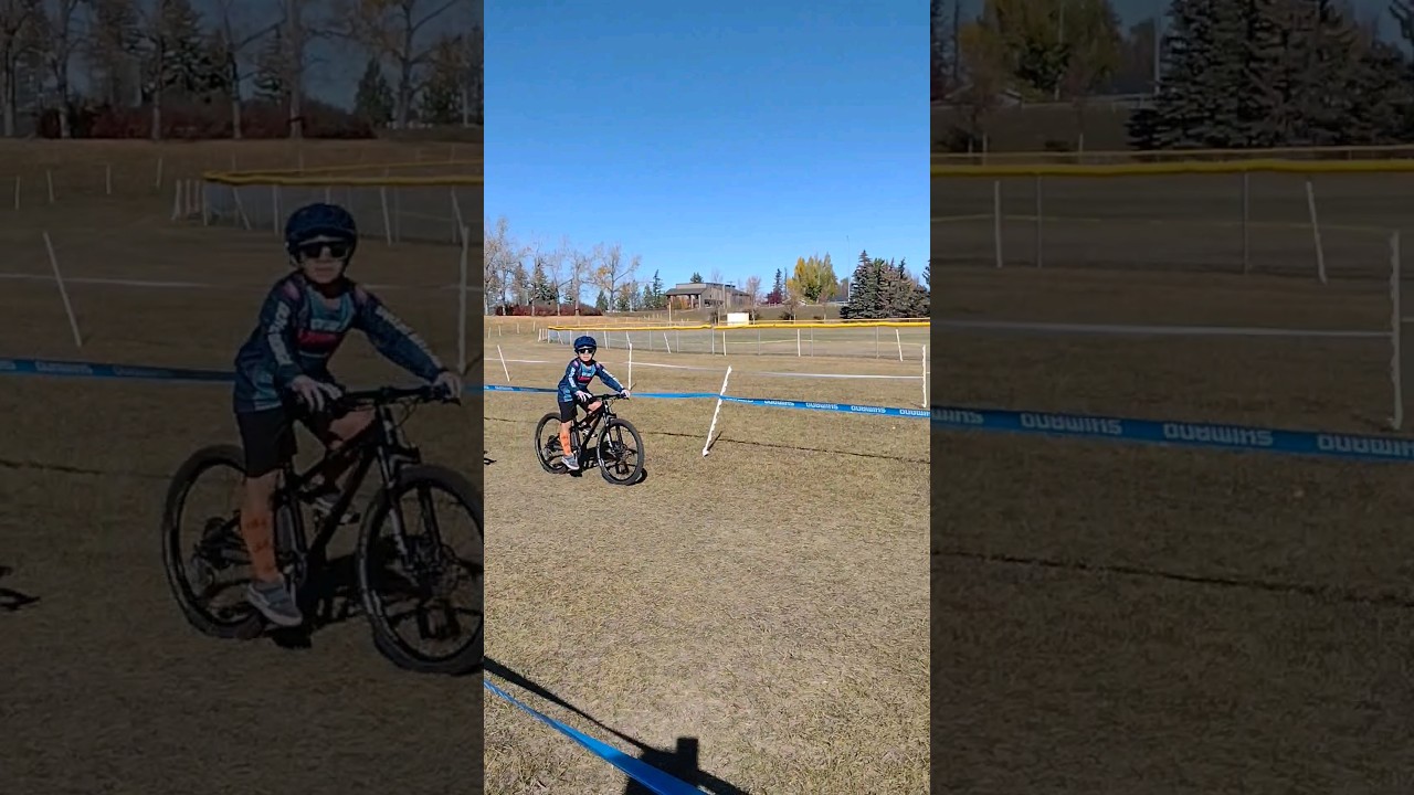 7 year old, U12 CX,final sprint in second consecutive race #xcmtb #xcracing #mtbskills