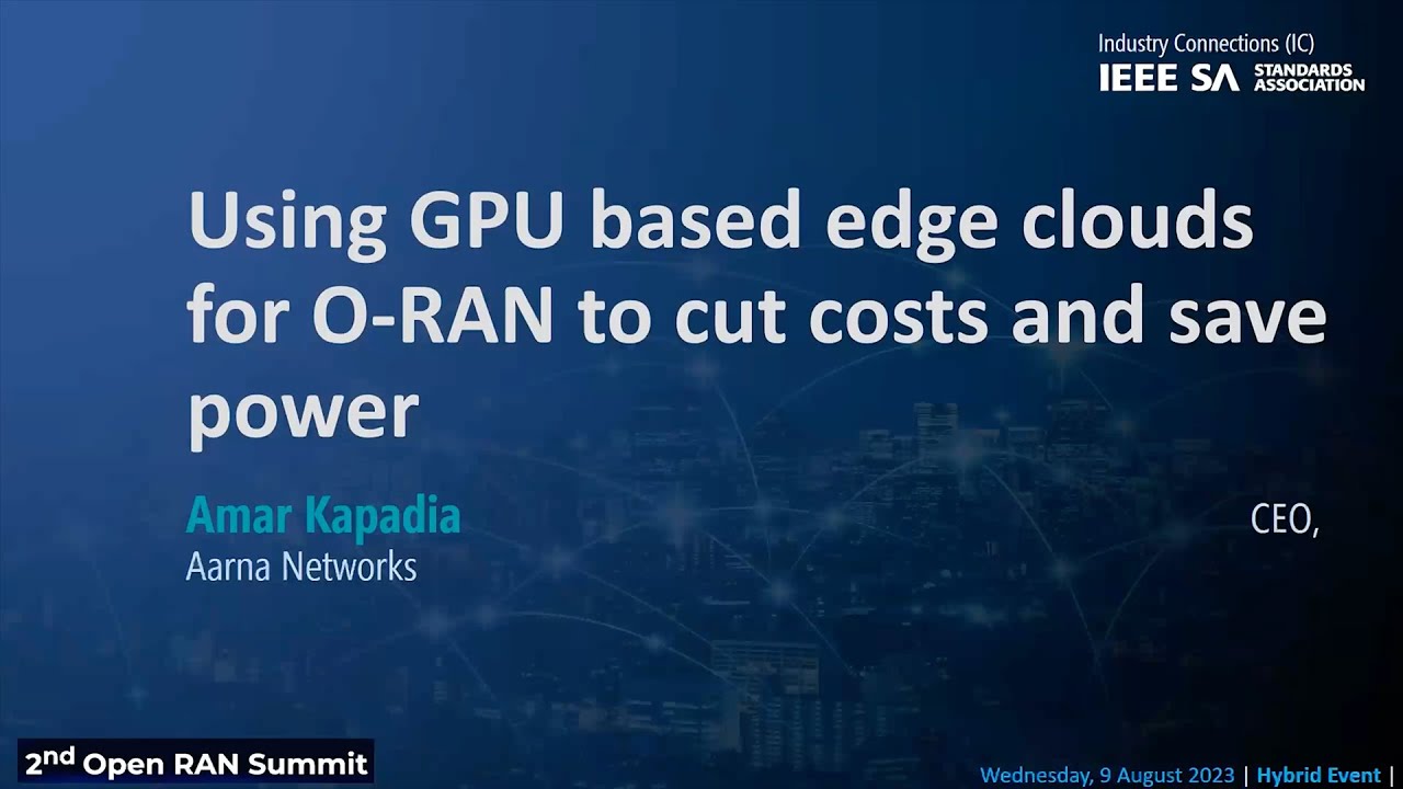 Using GPU based edge clouds for O-RAN to cut costs and save power