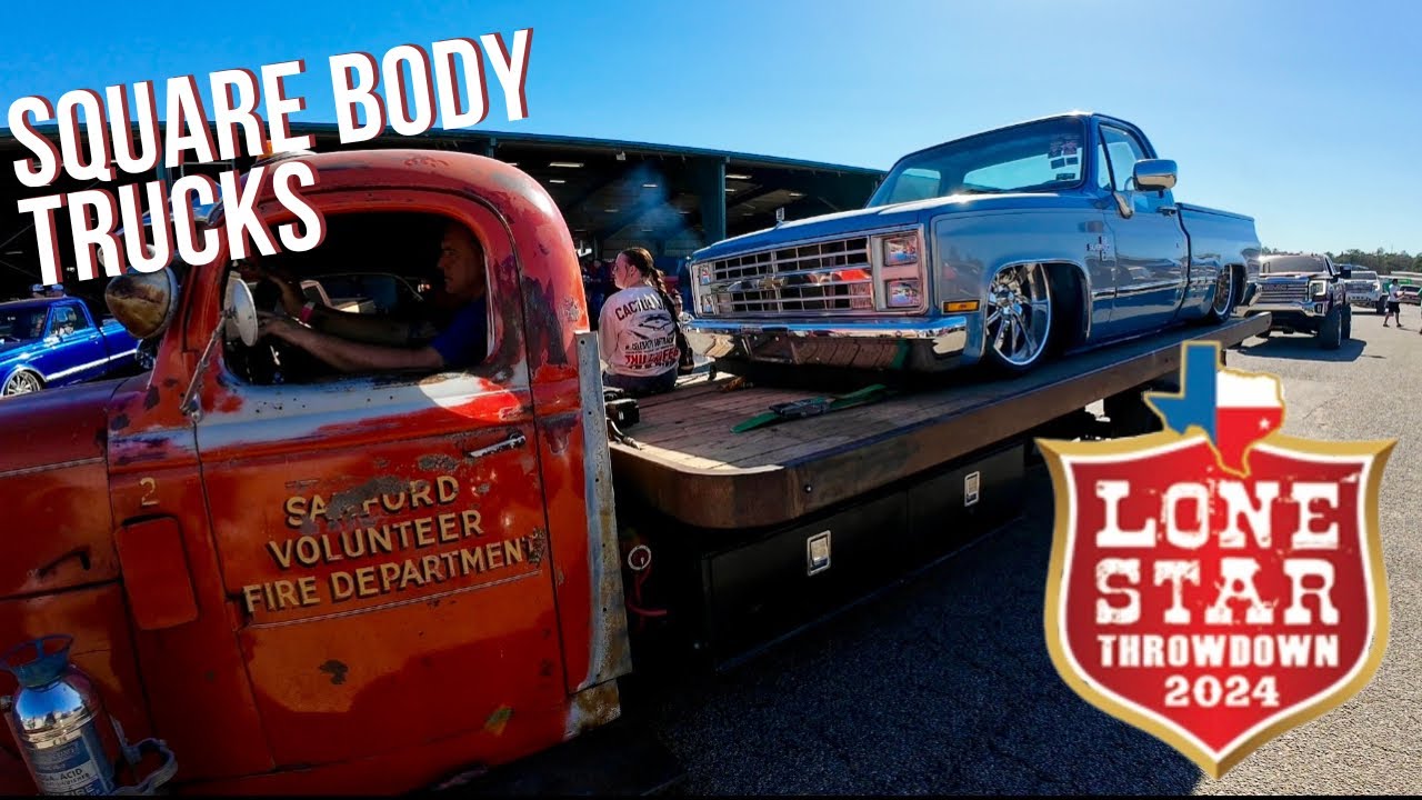 Square body Trucks at Lonestar Throwdown 2024 Conroe, Texas. #lonestarthrowdown #chevytrucks #c10