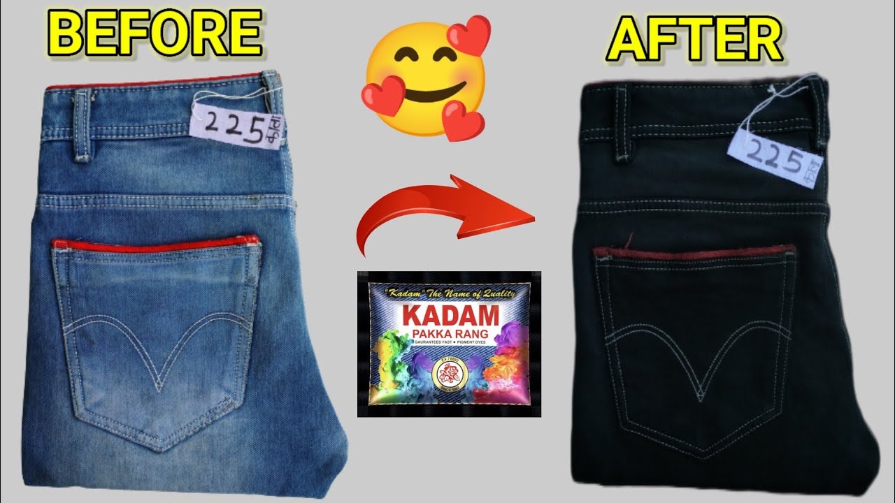 Make Faded Blue Jeans Look New Again Black 🖤 How To Color The Clothes