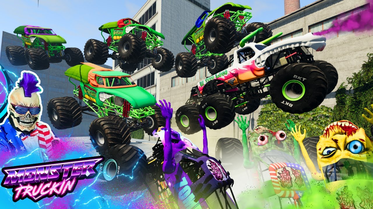 Monster Jam INSANE Racing, Freestyle and High Speed Jumps #70 | BeamNG Drive | Grave Digger
