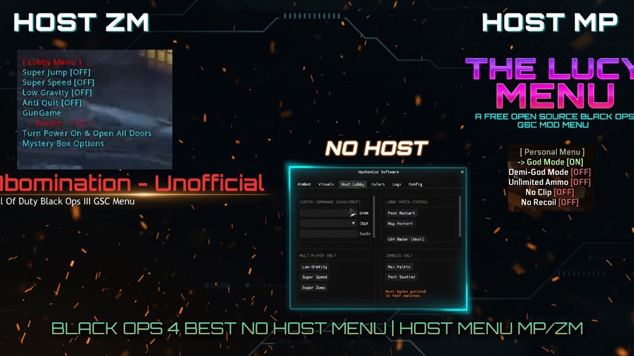 TUTO CHEAT BLACK OPS 4 2026 - Menu Non-Host Multiplayer + Host ZM/MP