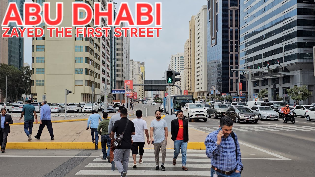 ABU DHABI Daily Life: Zayed The First Street to Abu Dhabi Mall Street Scene (2.18.25: 4K-UHD)