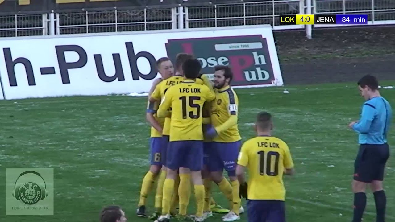 1  FC Lokomotive Leipzig gegen SV Schott Jena +Interviews