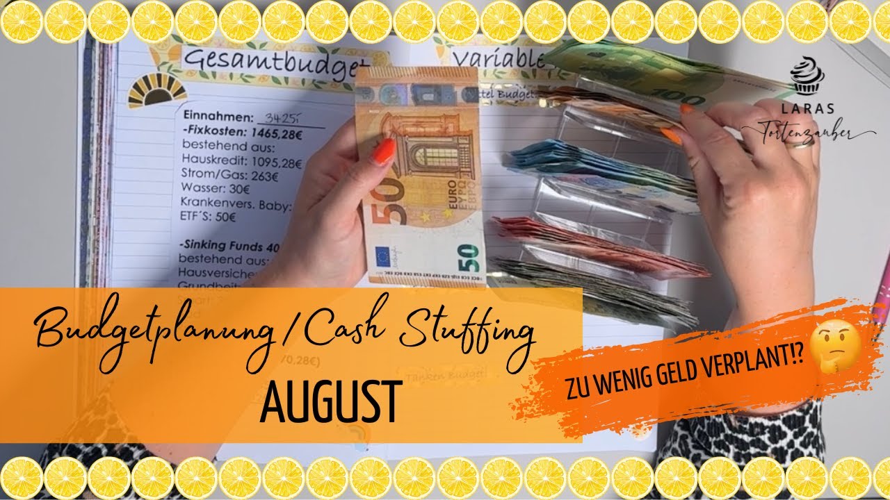 BUDGETPLANUNG/CASHSTUFFING AUGUST🌷💕