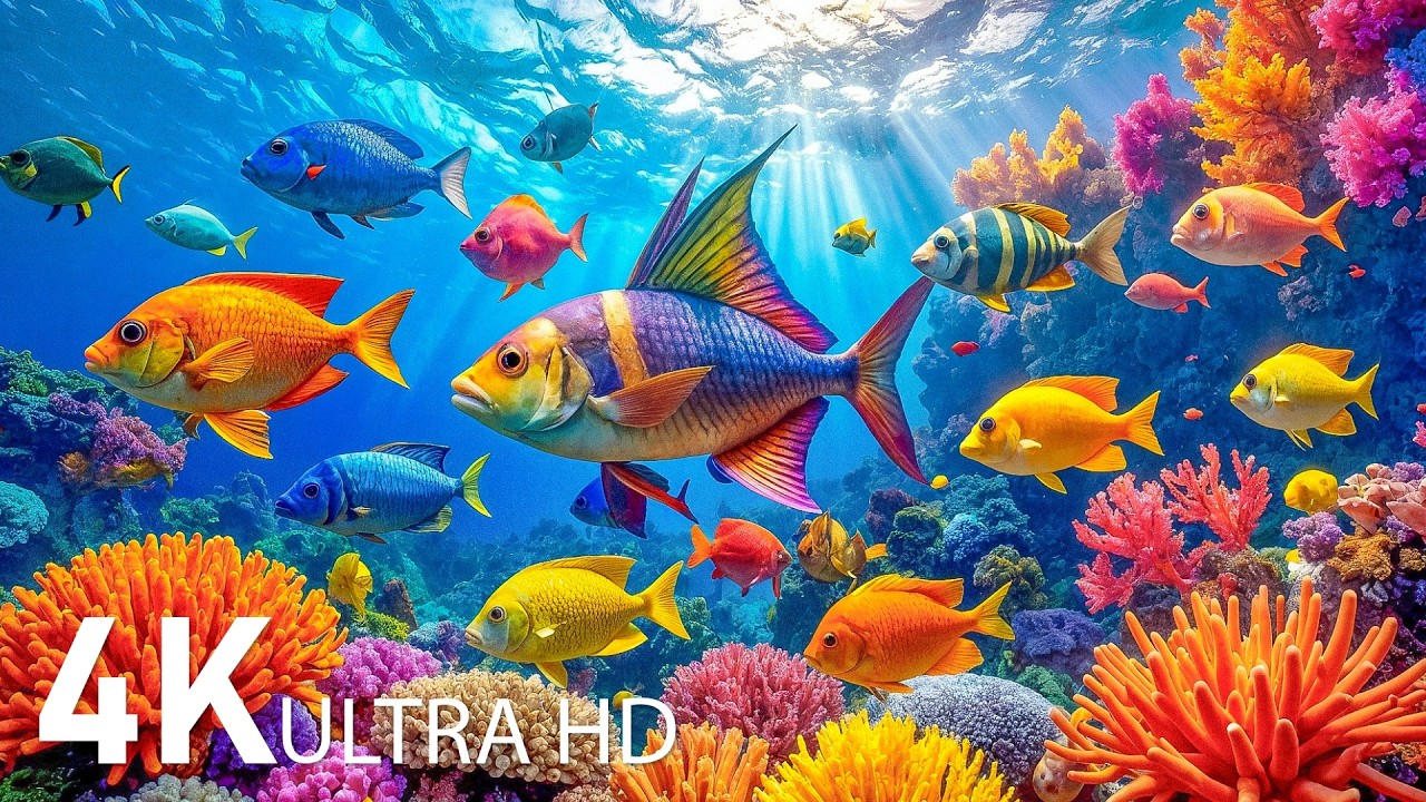 Amazing 4K Marine Wonderland 🌊 Vibrant Tropical Fish & Peaceful Deep Sleep Ambience