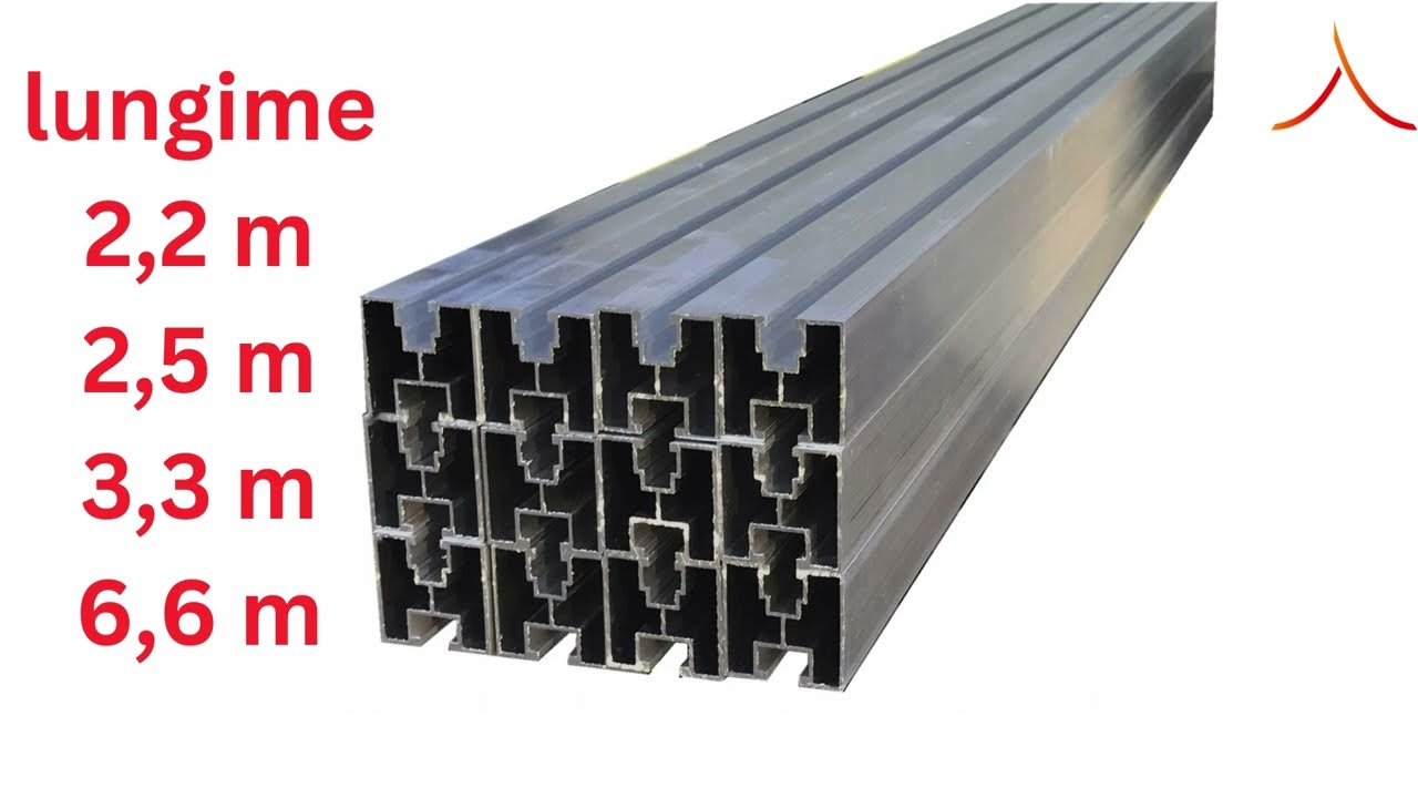 Profil aluminiu suport panou fotovoltaic 40x40