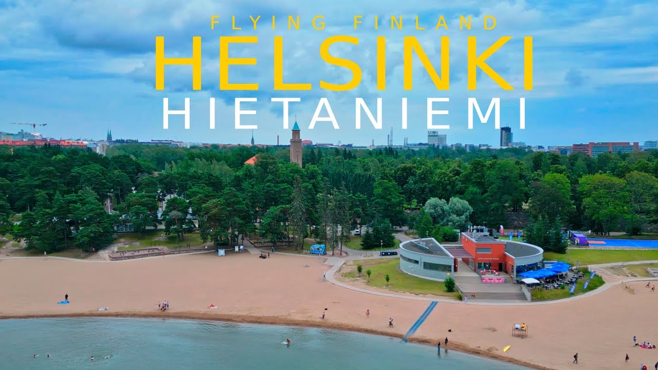 Flying Helsinki: Hietaniemi Beach, August 2025 [4K] #slowtv