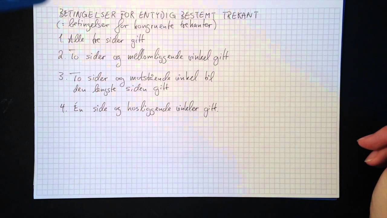 Matematikk R1: Konstruksjon av trekanter
