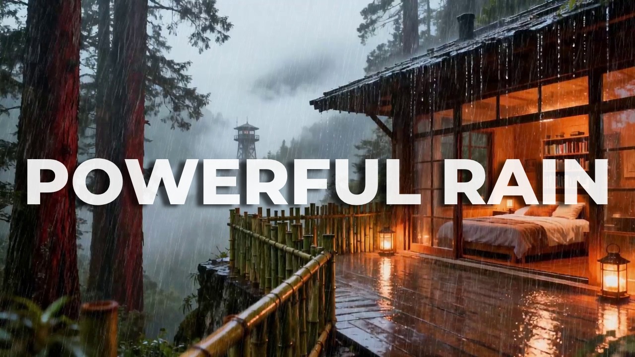 🔴 [Intense Relief] Heavy Forest Rainstorm for Rapid Sleep and Beating High Stress ⛈️🌲
